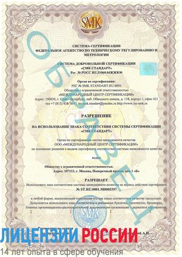 Образец разрешение Саки Сертификат ISO/TS 16949